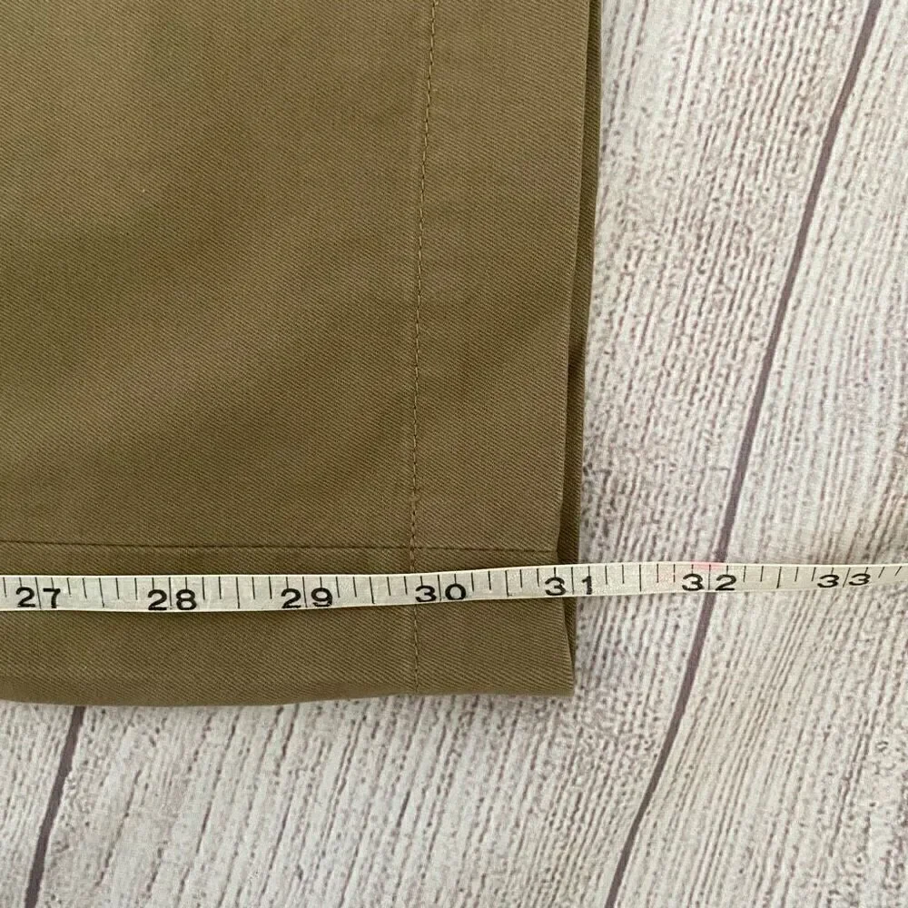 Banana republic men L/34 waist 100% cotton Aiden slim chino tan